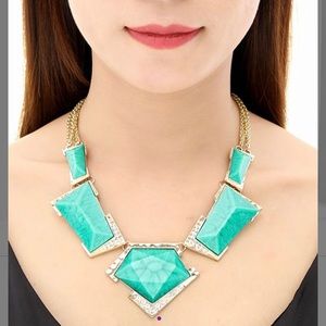 Amrita Singh teal Austrian watermill necklace